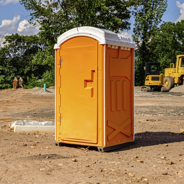 how often are the porta potties cleaned and serviced during a rental period in South Gull Lake Michigan